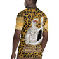 Shaka Zulu Rugby Jersey Leopard Print Design Traditional Warrior Spear and Shield Illustration Tribal King - African Pride