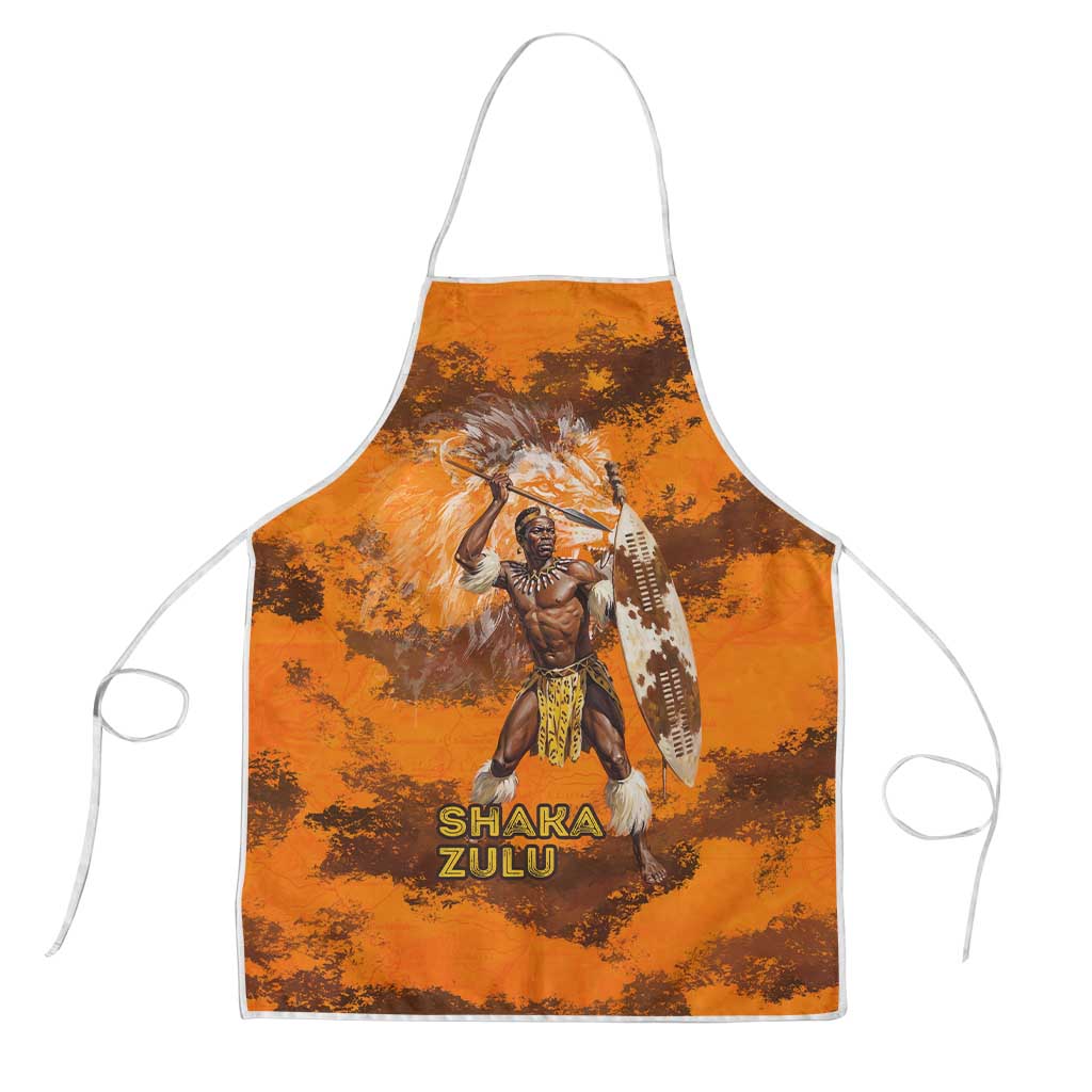 Shaka Zulu Apron Warrior Fiery Roaring Lion - Never Retreat Never Surrender African Strength and Courage - African Pride