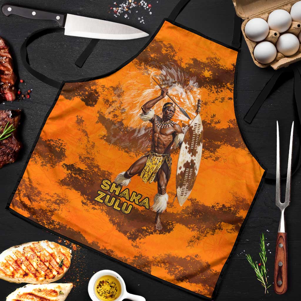 Shaka Zulu Apron Warrior Fiery Roaring Lion - Never Retreat Never Surrender African Strength and Courage - African Pride