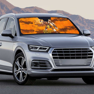 Shaka Zulu Auto Sun Shade Warrior Fiery Roaring Lion - Never Retreat Never Surrender African Strength and Courage - African Pride