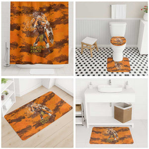 Shaka Zulu Bathroom Set Warrior Fiery Roaring Lion - Never Retreat Never Surrender African Strength and Courage - African Pride