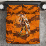 Shaka Zulu Bedding Set Warrior Fiery Roaring Lion - Never Retreat Never Surrender African Strength and Courage - African Pride
