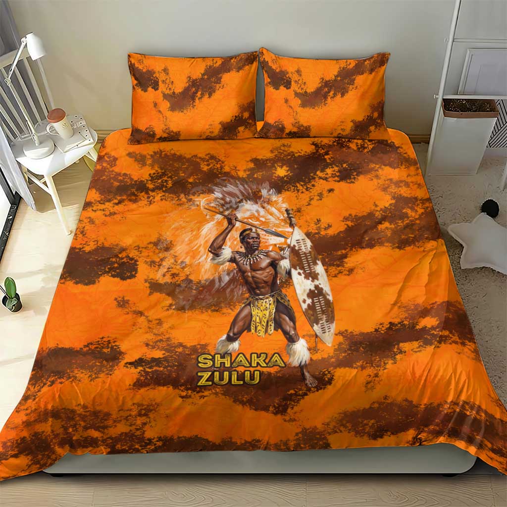 Shaka Zulu Bedding Set Warrior Fiery Roaring Lion - Never Retreat Never Surrender African Strength and Courage - African Pride