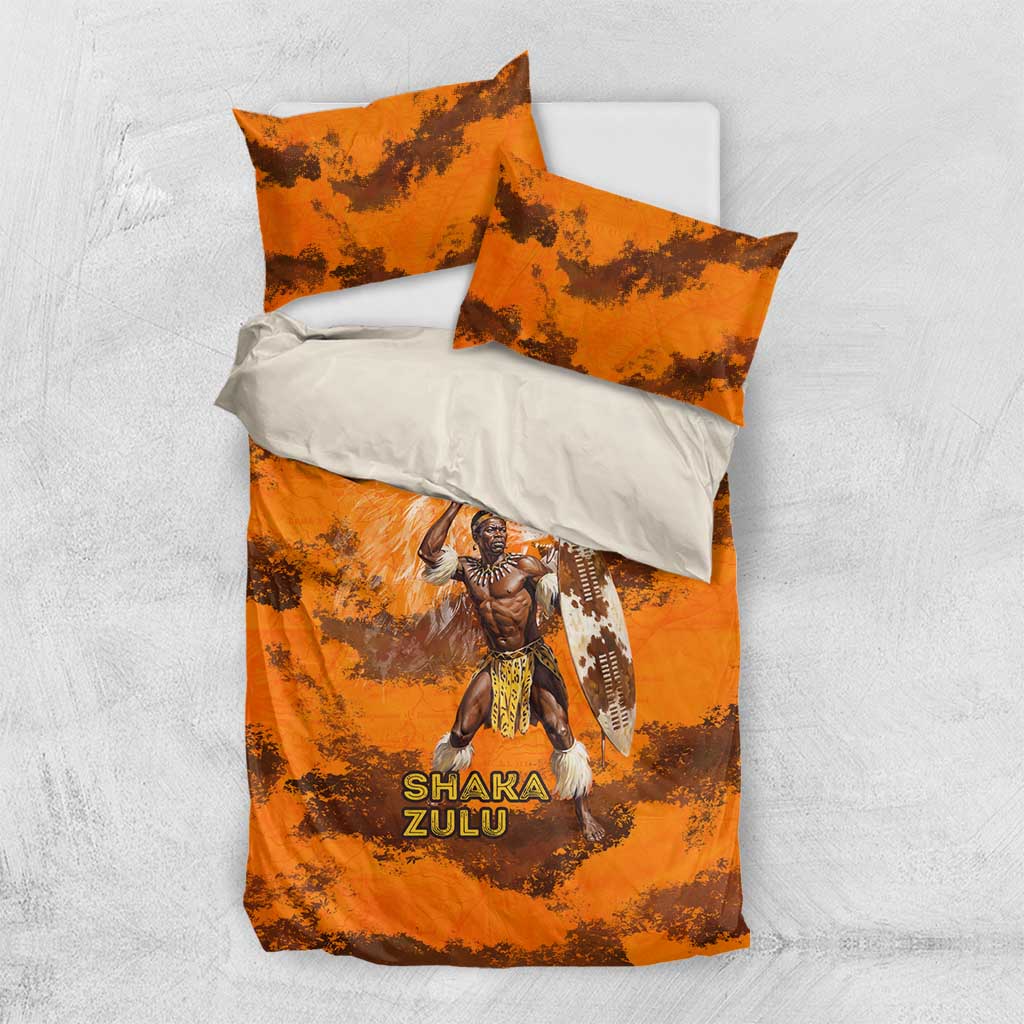 Shaka Zulu Bedding Set Warrior Fiery Roaring Lion - Never Retreat Never Surrender African Strength and Courage - African Pride