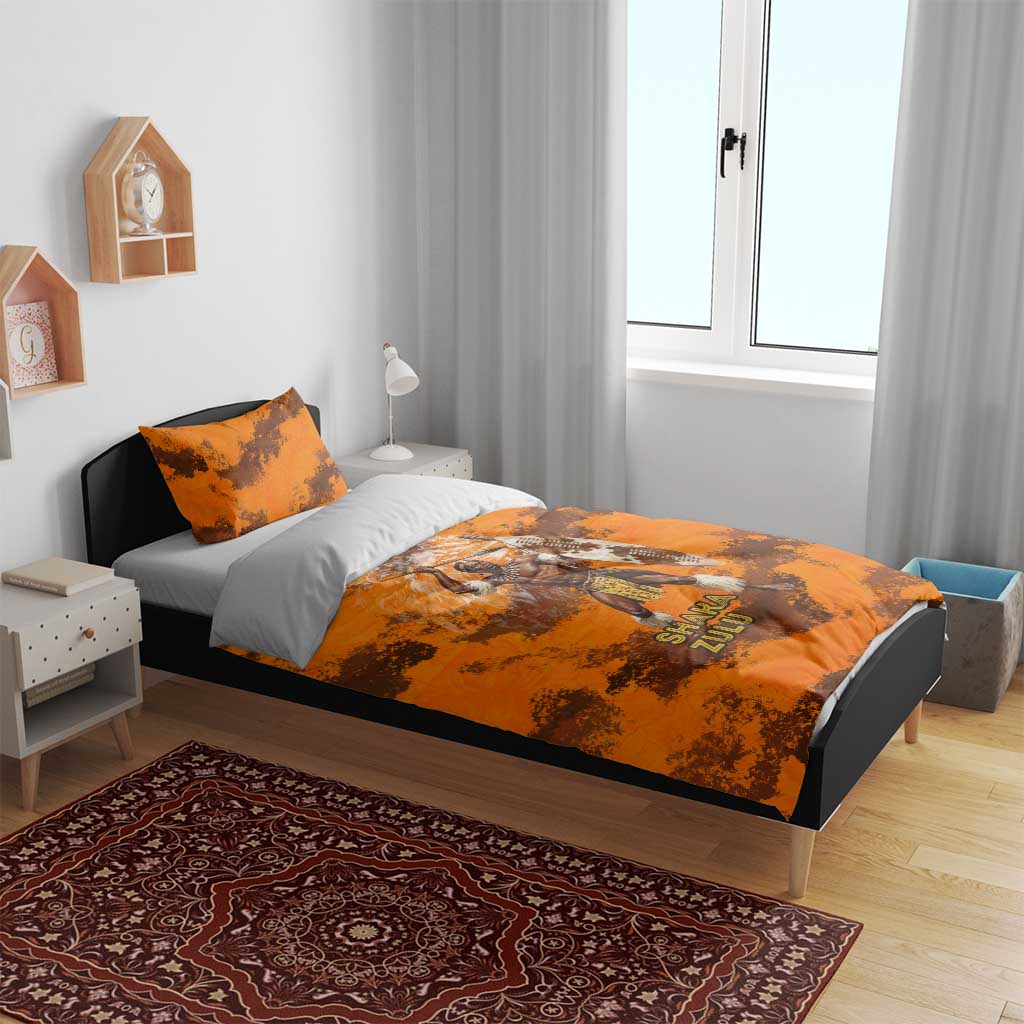 Shaka Zulu Bedding Set Warrior Fiery Roaring Lion - Never Retreat Never Surrender African Strength and Courage - African Pride