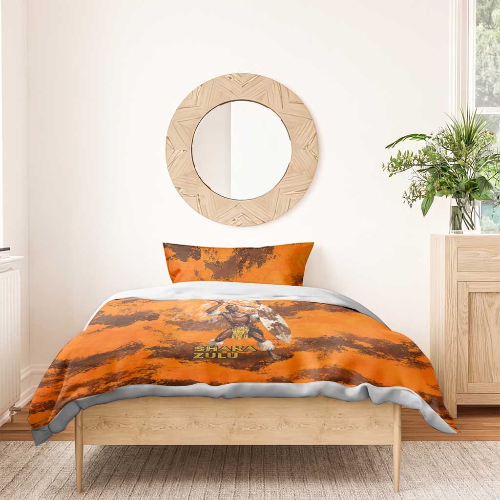 Shaka Zulu Bedding Set Warrior Fiery Roaring Lion - Never Retreat Never Surrender African Strength and Courage - African Pride
