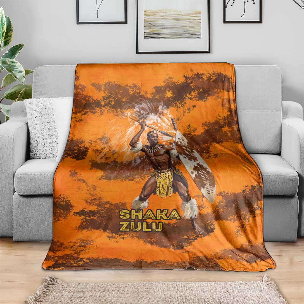 Shaka Zulu Blanket Warrior Fiery Roaring Lion - Never Retreat Never Surrender African Strength and Courage - African Pride