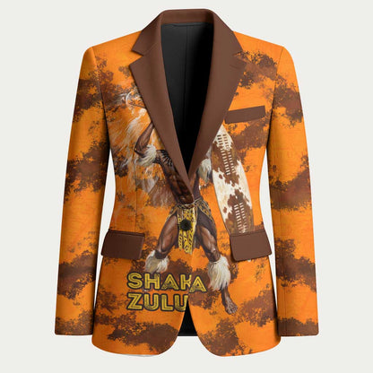 Shaka Zulu Blazer Warrior Fiery Roaring Lion - Never Retreat Never Surrender African Strength and Courage - African Pride