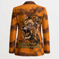 Shaka Zulu Blazer Warrior Fiery Roaring Lion - Never Retreat Never Surrender African Strength and Courage - African Pride