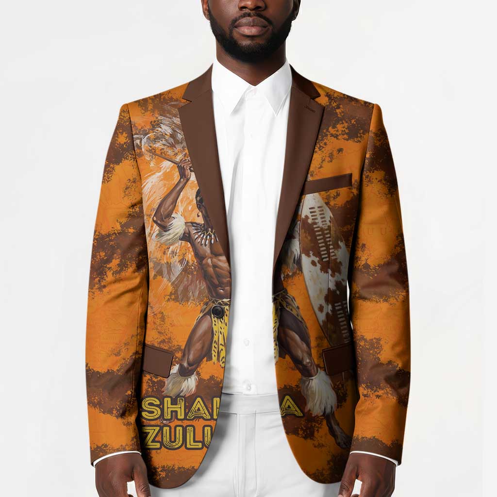 Shaka Zulu Blazer Warrior Fiery Roaring Lion - Never Retreat Never Surrender African Strength and Courage - African Pride