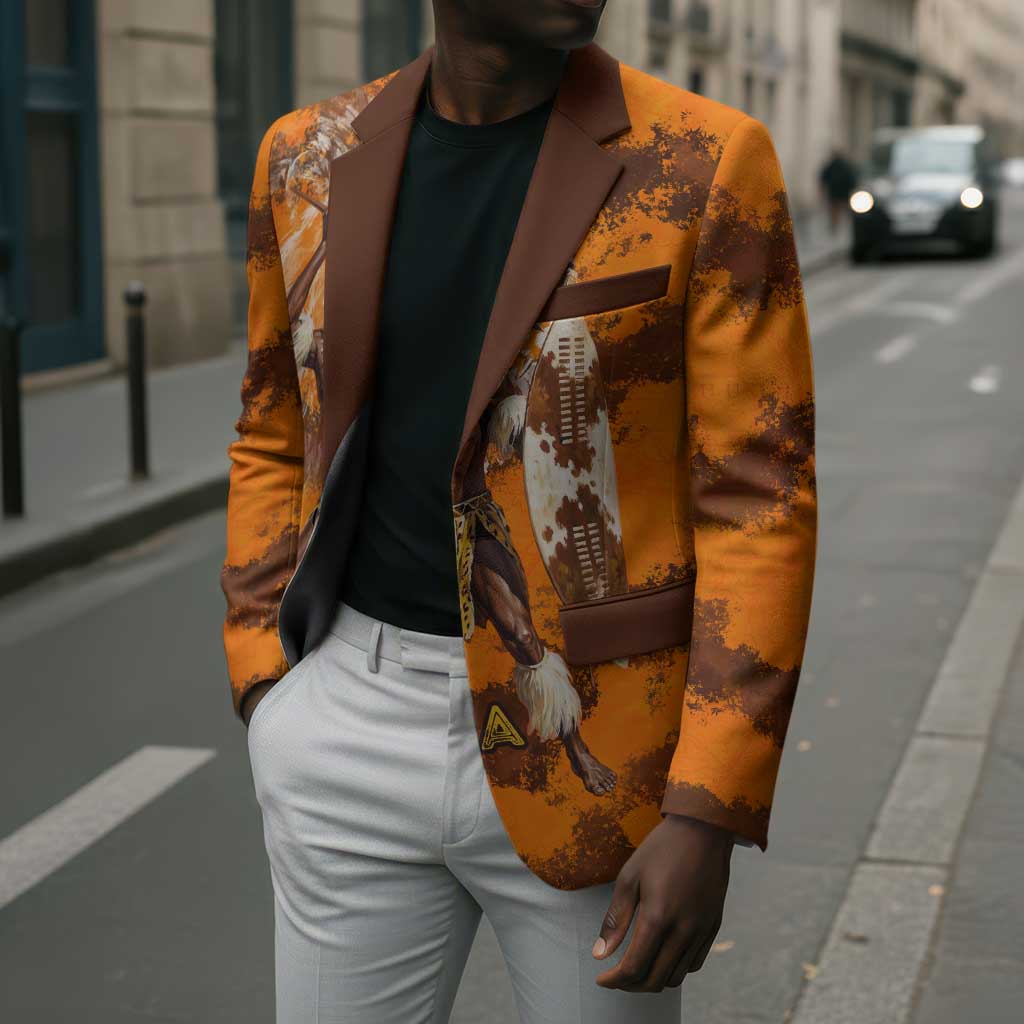 Shaka Zulu Blazer Warrior Fiery Roaring Lion - Never Retreat Never Surrender African Strength and Courage - African Pride