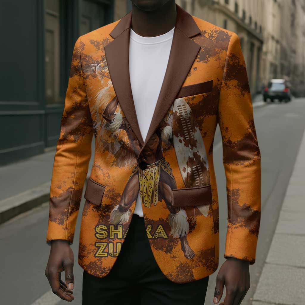 Shaka Zulu Blazer Warrior Fiery Roaring Lion - Never Retreat Never Surrender African Strength and Courage - African Pride