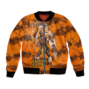 Shaka Zulu Bomber Jacket Warrior Fiery Roaring Lion - Never Retreat Never Surrender African Strength and Courage - African Pride