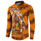 Shaka Zulu Button Sweatshirt Warrior Fiery Roaring Lion - Never Retreat Never Surrender African Strength and Courage