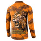 Shaka Zulu Button Sweatshirt Warrior Fiery Roaring Lion - Never Retreat Never Surrender African Strength and Courage