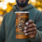 Shaka Zulu 4 in 1 Can Cooler Tumbler Warrior Fiery Roaring Lion - Never Retreat Never Surrender African Strength and Courage - African Pride