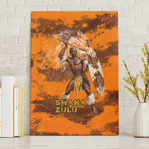 Shaka Zulu Canvas Wall Art Warrior Fiery Roaring Lion - Never Retreat Never Surrender African Strength and Courage - African Pride