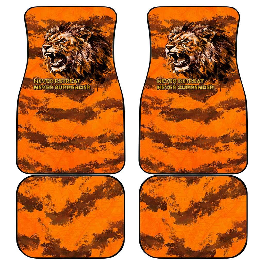 Shaka Zulu Car Mats Warrior Fiery Roaring Lion - Never Retreat Never Surrender African Strength and Courage - African Pride
