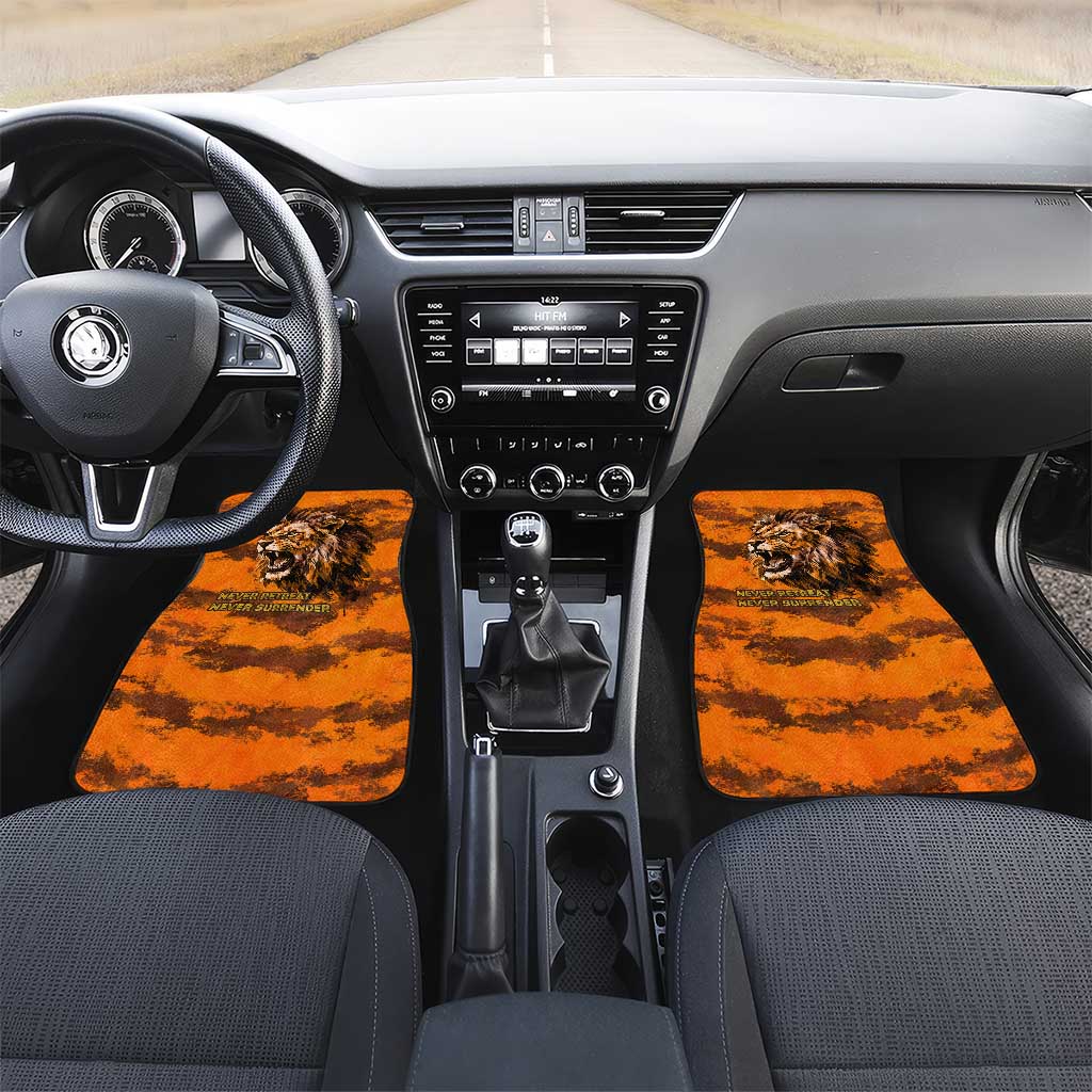 Shaka Zulu Car Mats Warrior Fiery Roaring Lion - Never Retreat Never Surrender African Strength and Courage - African Pride