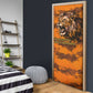 Shaka Zulu Door Cover Warrior Fiery Roaring Lion - Never Retreat Never Surrender African Strength and Courage - African Pride