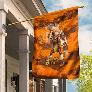 Shaka Zulu Garden Flag Warrior Fiery Roaring Lion - Never Retreat Never Surrender African Strength and Courage - African Pride