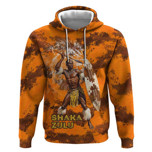 Shaka Zulu Hoodie Warrior Fiery Roaring Lion - Never Retreat Never Surrender African Strength and Courage - African Pride