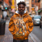 Shaka Zulu Hoodie Warrior Fiery Roaring Lion - Never Retreat Never Surrender African Strength and Courage - African Pride