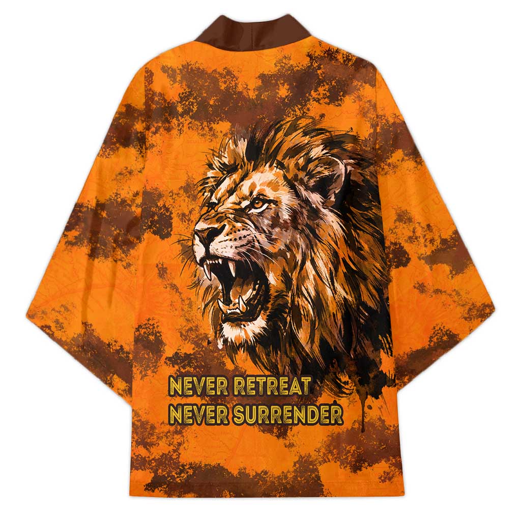 Shaka Zulu Kimono Warrior Fiery Roaring Lion - Never Retreat Never Surrender African Strength and Courage - African Pride