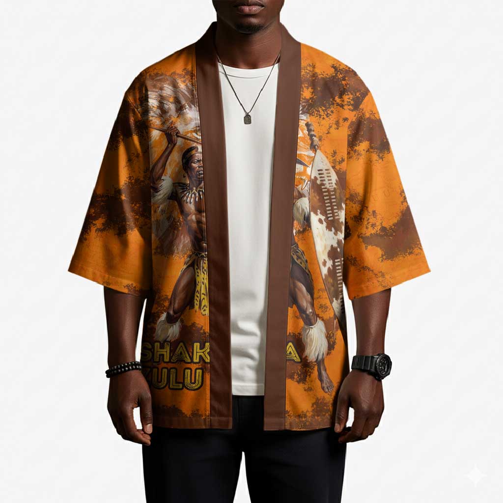 Shaka Zulu Kimono Warrior Fiery Roaring Lion - Never Retreat Never Surrender African Strength and Courage - African Pride