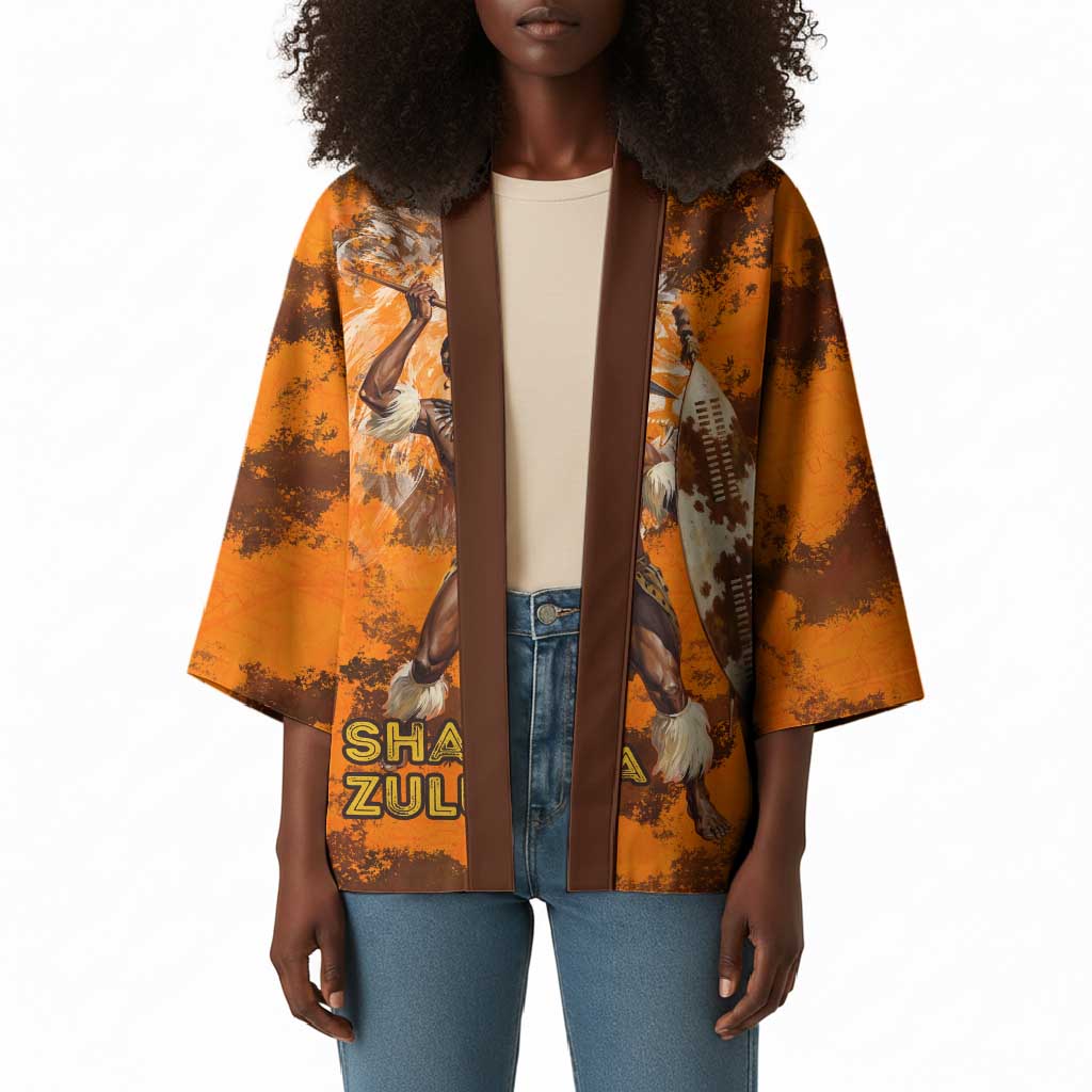 Shaka Zulu Kimono Warrior Fiery Roaring Lion - Never Retreat Never Surrender African Strength and Courage - African Pride