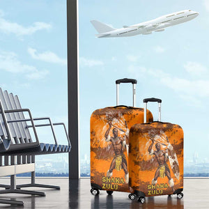 Shaka Zulu Luggage Cover Warrior Fiery Roaring Lion - Never Retreat Never Surrender African Strength and Courage - African Pride