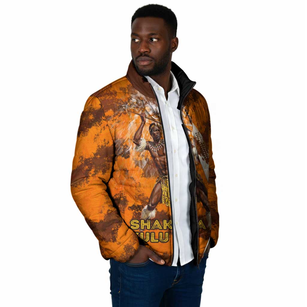 Shaka Zulu Padded Jacket Warrior Fiery Roaring Lion - Never Retreat Never Surrender African Strength and Courage - African Pride