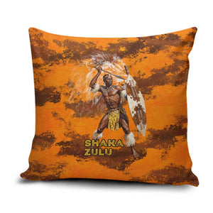 Shaka Zulu Pillow Cover Warrior Fiery Roaring Lion - Never Retreat Never Surrender African Strength and Courage - African Pride