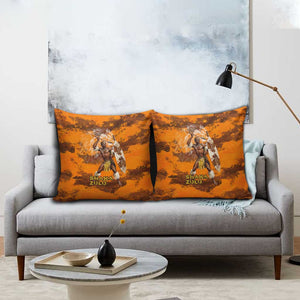 Shaka Zulu Pillow Cover Warrior Fiery Roaring Lion - Never Retreat Never Surrender African Strength and Courage - African Pride