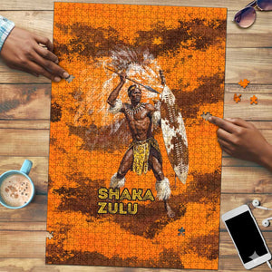 Shaka Zulu Puzzle Warrior Fiery Roaring Lion - Never Retreat Never Surrender African Strength and Courage - African Pride