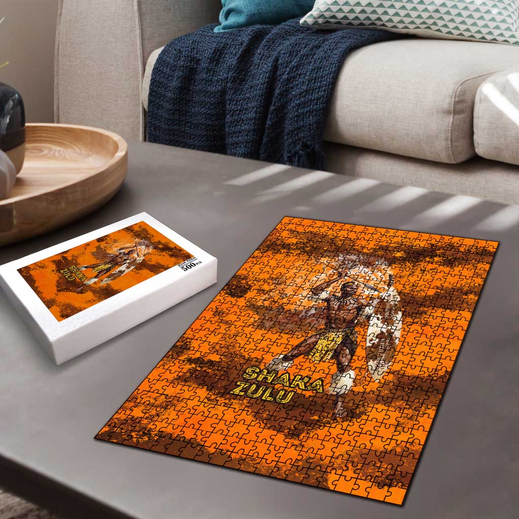 Shaka Zulu Puzzle Warrior Fiery Roaring Lion - Never Retreat Never Surrender African Strength and Courage - African Pride