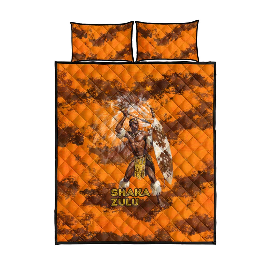 Shaka Zulu Quilt Bed Set Warrior Fiery Roaring Lion - Never Retreat Never Surrender African Strength and Courage - African Pride