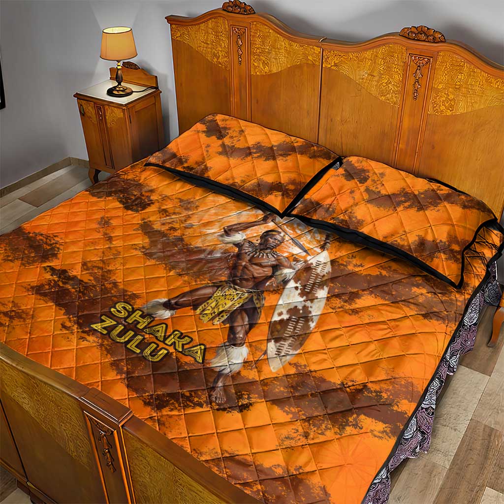 Shaka Zulu Quilt Bed Set Warrior Fiery Roaring Lion - Never Retreat Never Surrender African Strength and Courage - African Pride