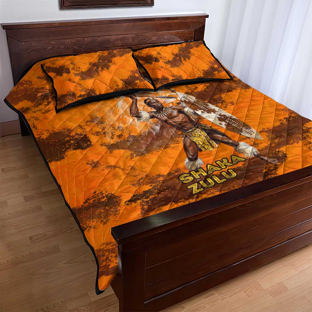 Shaka Zulu Quilt Bed Set Warrior Fiery Roaring Lion - Never Retreat Never Surrender African Strength and Courage - African Pride