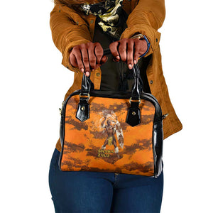 Shaka Zulu Shoulder Handbag Warrior Fiery Roaring Lion - Never Retreat Never Surrender African Strength and Courage - African Pride