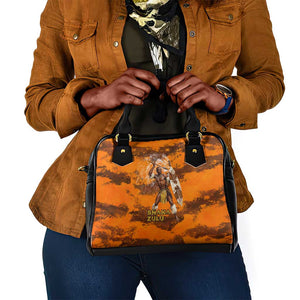 Shaka Zulu Shoulder Handbag Warrior Fiery Roaring Lion - Never Retreat Never Surrender African Strength and Courage - African Pride