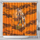 Shaka Zulu Shower Curtain Warrior Fiery Roaring Lion - Never Retreat Never Surrender African Strength and Courage - African Pride