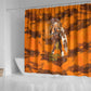 Shaka Zulu Shower Curtain Warrior Fiery Roaring Lion - Never Retreat Never Surrender African Strength and Courage - African Pride