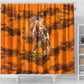 Shaka Zulu Shower Curtain Warrior Fiery Roaring Lion - Never Retreat Never Surrender African Strength and Courage - African Pride