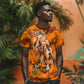 Shaka Zulu T shirt Warrior Fiery Roaring Lion - Never Retreat Never Surrender African Strength and Courage - African Pride