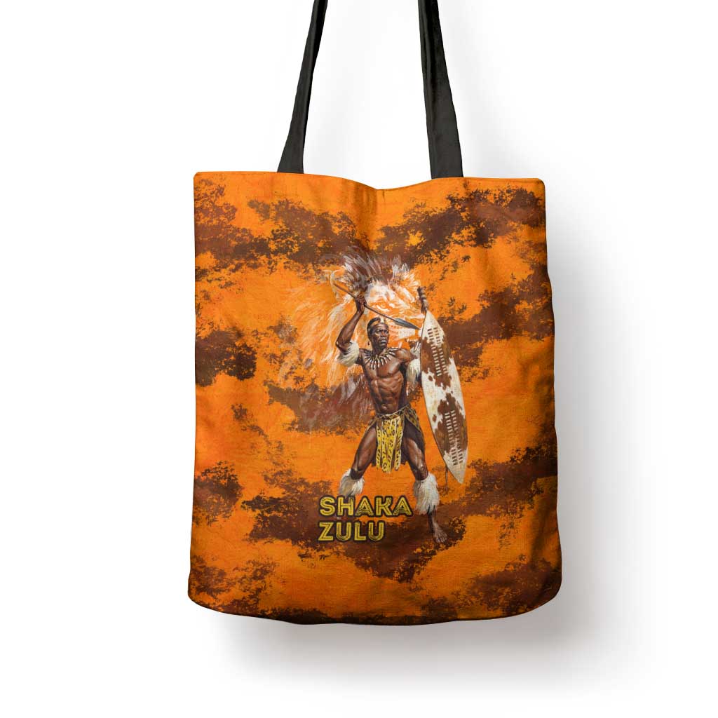 Shaka Zulu Tote Bag Warrior Fiery Roaring Lion - Never Retreat Never Surrender African Strength and Courage - African Pride