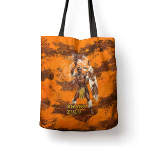 Shaka Zulu Tote Bag Warrior Fiery Roaring Lion - Never Retreat Never Surrender African Strength and Courage - African Pride