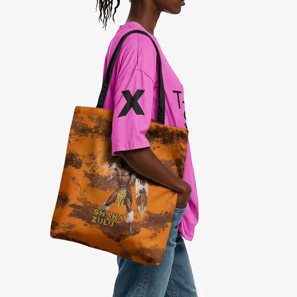 Shaka Zulu Tote Bag Warrior Fiery Roaring Lion - Never Retreat Never Surrender African Strength and Courage - African Pride
