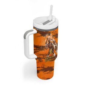 Shaka Zulu Tumbler With Handle Warrior Fiery Roaring Lion - Never Retreat Never Surrender African Strength and Courage - African Pride