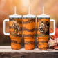 Shaka Zulu Tumbler With Handle Warrior Fiery Roaring Lion - Never Retreat Never Surrender African Strength and Courage - African Pride